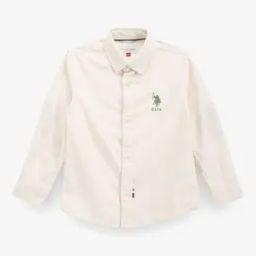 Boy Regular Fit Cotton Shirt with Logo Embroidery-image-79