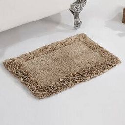 Shaggy Rectangular Bath Mat-0
