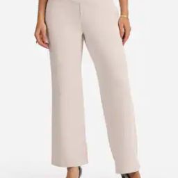 Women Flat-Front Straight Fit Trousers-image-32