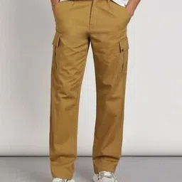Men Slim Fit Flat-Front Cargo Pants-image-53