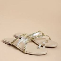 acai Embellished Toe-Ring Flat Sandals-picture-1