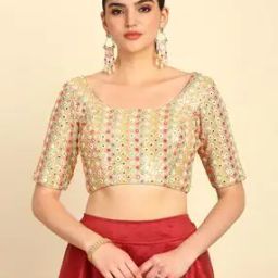 Women Embroidered Back-Open Blouse-picture-45