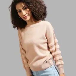 Crew-Neck Pullover with Ribbed Hems-image-39