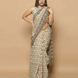 Printed Pure Cotton Saree-image-4