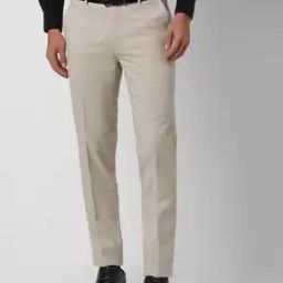 Men Checked Mid-Rise Formal Trousers-image-1
