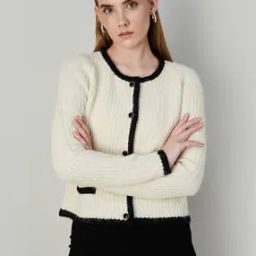 Women Round-Neck Button-Down Cardigan-picture-7