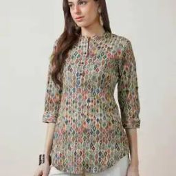 Women Printed Regular Fit Tunic-image-27