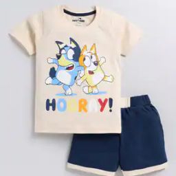 Graphic Print Shorts & T-shirt Set-picture-18