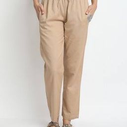 Women Cotton Relaxed Fit Elasticated Palazzos-image-5