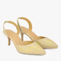 Embroidered Pumps with Slingback-19
