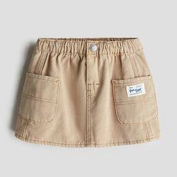 Girls Cotton Canvas Straight Skirt-picture-48