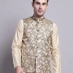 Floral Pattern Nehru Jacket-20