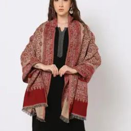 Floral Pattern Reversible Shawl-13