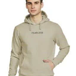 Typographic Printed Hoodie with Kangaroo Pockets-image-97