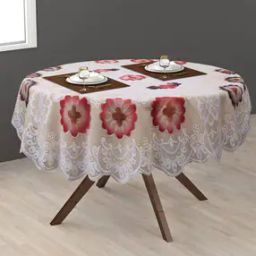 dakshya industries Floral Pattern 4-Seater Table Cover-picture-38