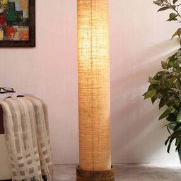 Floor Lighting Lamp with Wooden Base-image-0