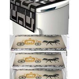 Set of 3 Printed Fridge Mats with Top Cover -image-38