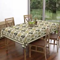 Floral Print 4-Seater Rectangular Dining Table Cover-picture-0