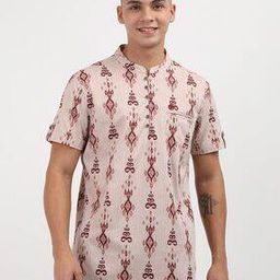 Men Printed Slim Fit Short Kurta-image-41