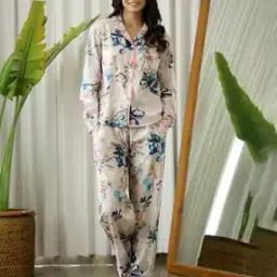 say Women Floral Print Nightwear Set-picture-2