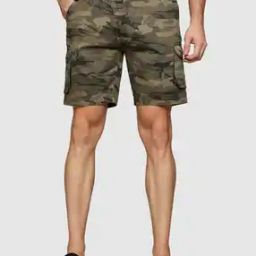 Camouflage Cargo Shorts with Insert Pockets-image-22