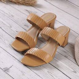 Women Open-Toe Slip-On Chunky Heeled Sandals-image-8