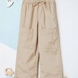 Boys Solid Parachute Cargo Trousers-image-80