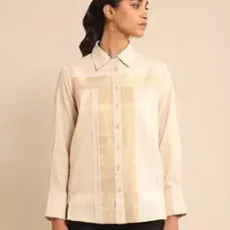 Loose Fit Shirt with Cuffed Sleeves-image-60
