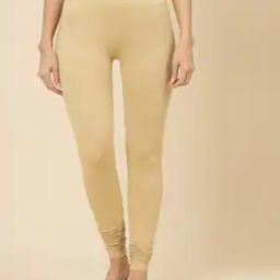 Women Churidar Leggings with Elasticated Waist-image-3
