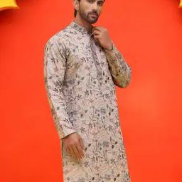 Men Embroidery Long Kurta-image-61