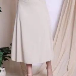 Women Ribbed A-Line Skirt with Tie-Up-picture-14
