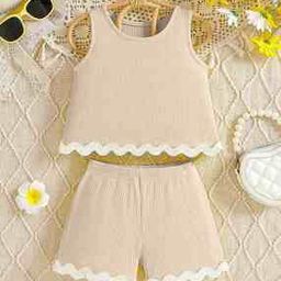 Girls Ribbed Shorts & Top Set-image-79