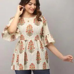 Floral Print Top with Bell Sleeves-picture-50
