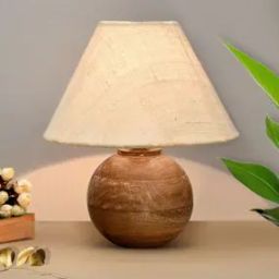 Minimalist Cylinder Bamboo Table Lamp with Shade-43