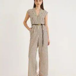 elle Women Printed Jumpsuit with Waist Tie-Up-picture-33