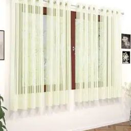 Set of 4 Chevron Pattern Sheer Window Curtains-44