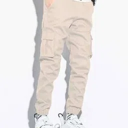 Men Flat Front Slim Fit Cargo Pants-image-45