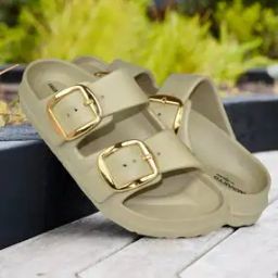 Women Typographic Print Slip-On Flat Sandals-image-48