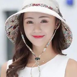 Women Heart Print Reversible UV-Protect Sun Hat-picture-46