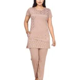 Women Printed Top with Pyjamas-image-8