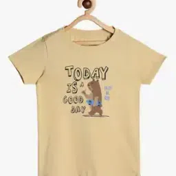 Boys Typographic Print Regular Fit Crew-Neck T-Shirt-image-84