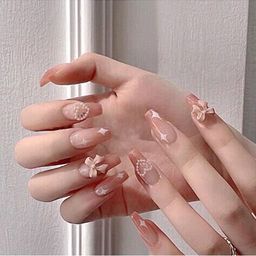 pink truck Set of 24 Artificial Reusable Nails image 1