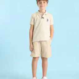 Boys Graphic Print Regular Fit Polo T-Shirt-44