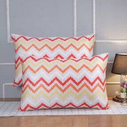 Set of 2 Chevron Print Pillow Covers 27" x 17"-12
