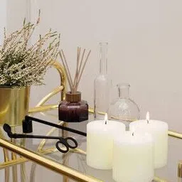 aromaticfables Set of 3  Vanilla Fragrance Pillar Candles-picture-11