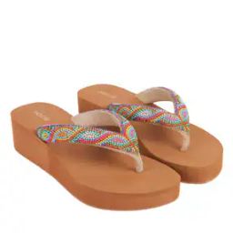 Women T-Strap Flip-Flops with Beaded Detail-image-19