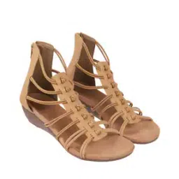 Women Slip-On Gladiators with Zip-Closure-image-1