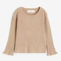 Girls Rib Knit Round Neck Jumper-image-84