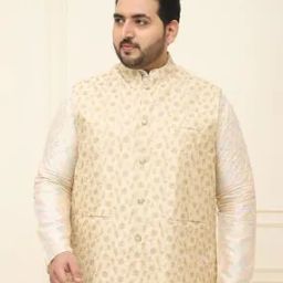 Men Regular Fit Nehru Jacket with Slit Pockets-picture-40