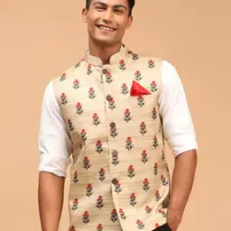 Floral Print Nehru Jacket-48